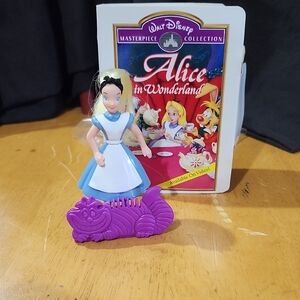 VINTAGE 1995 ALICE in WONDERLAND FIGURINE with PURPLE BASE